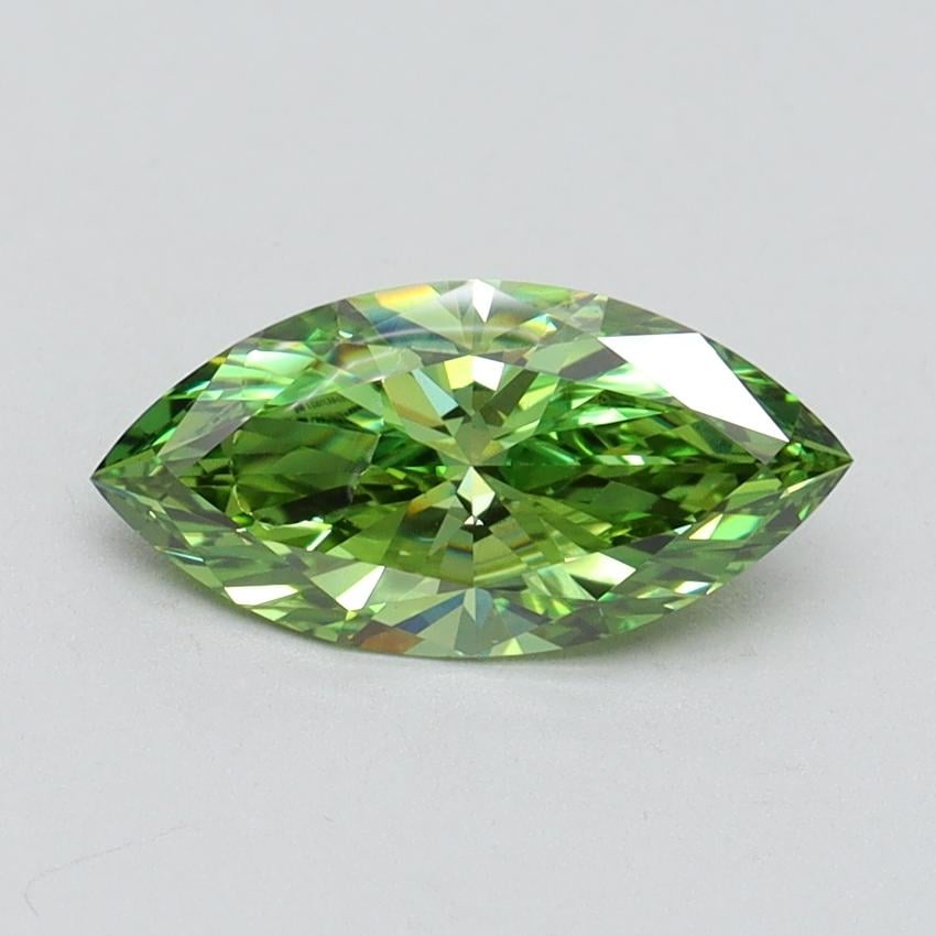 1.05 Ct. Fancy Vivid Green Marquise Lab Grown Diamond