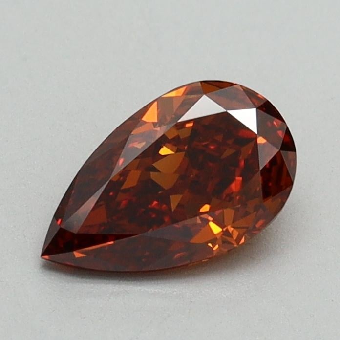 0.69 Ct. Fancy Orange Pear Lab Grown Diamond