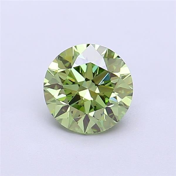 1.01 Ct. Fancy Vivid  Green Round Lab Grown Diamond