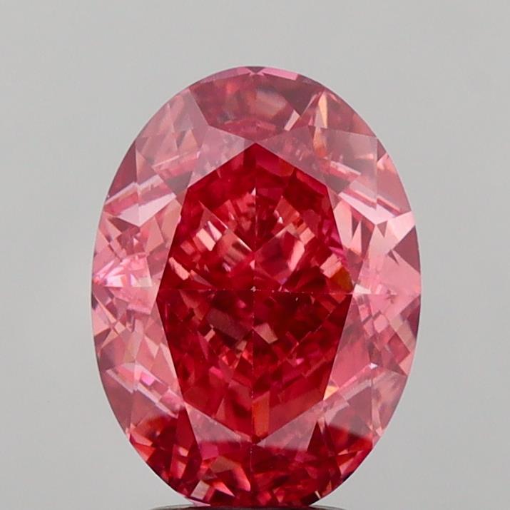4.03 Ct. Fancy Vivid  Pink Oval Lab Grown Diamond