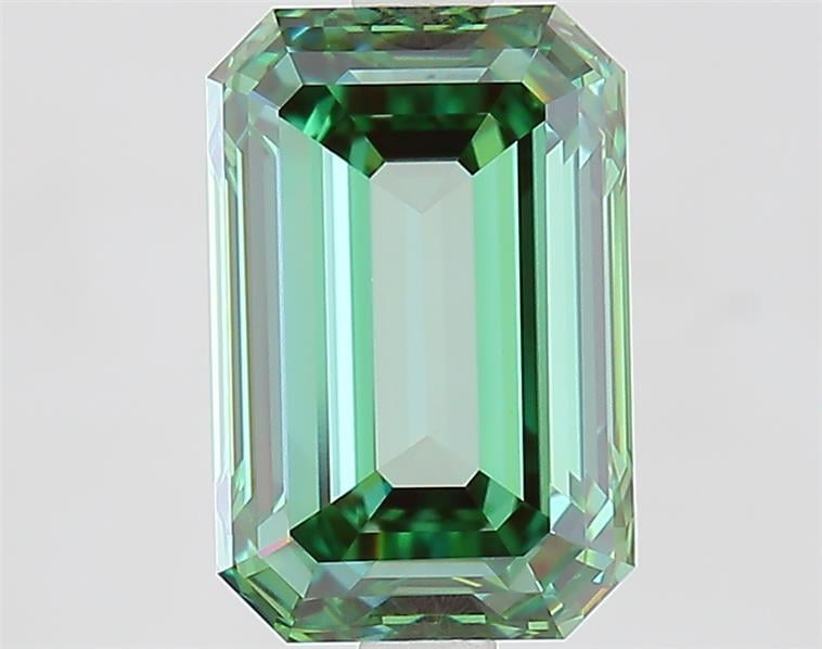 2.90 Ct. Fancy Vivid  Green Emerald Lab Grown Diamond