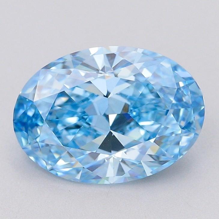 2.05 Ct. Fancy Vivid Blue Oval Lab Grown Diamond