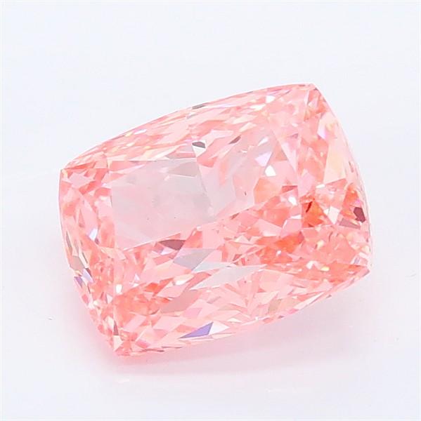 1.50 Ct. Fancy Vivid Pink Cushion Lab Grown Diamond