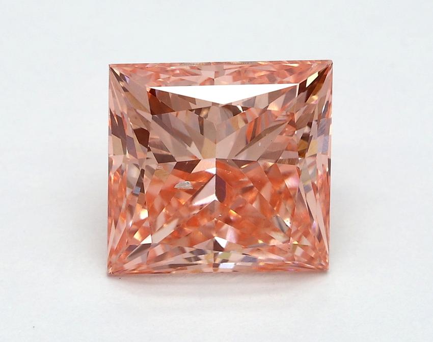3.03 Ct. Fancy Vivid Pink Princess Lab Grown Diamond