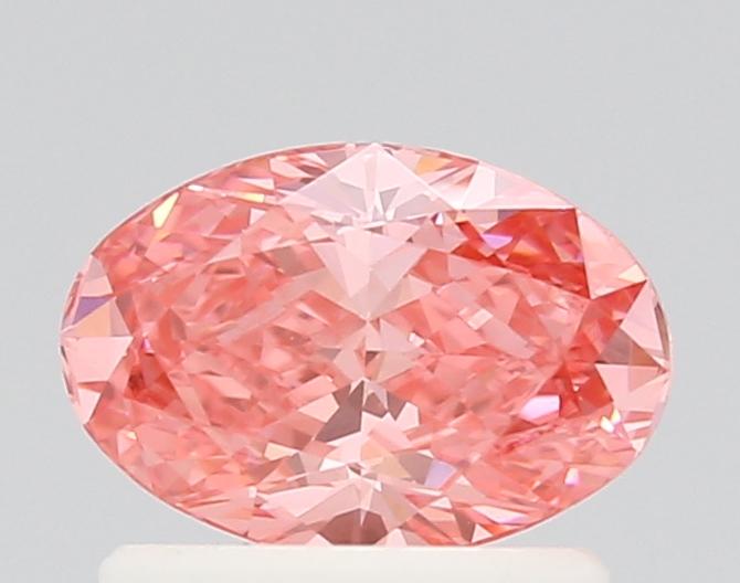 0.79 Ct. Fancy Vivid Pink Oval Lab Grown Diamond