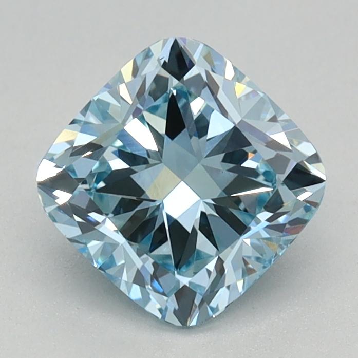 0.92 Ct. Fancy Vivid Blue Cushion Lab Grown Diamond