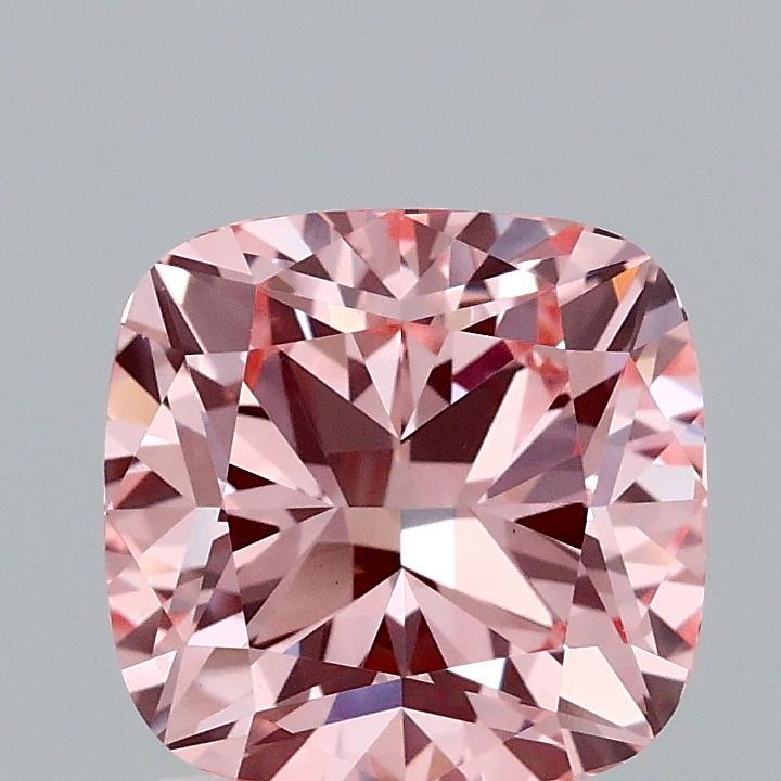 2.23 Ct. Fancy Vivid Pink Cushion Lab Grown Diamond