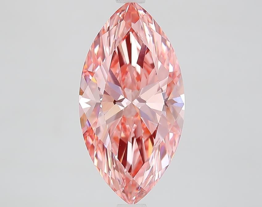 2.96 Ct. Fancy Vivid Pink Marquise Lab Grown Diamond