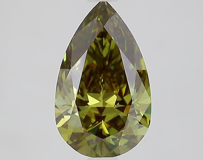 1.87 Ct. Fancy Vivid Green Pear Lab Grown Diamond