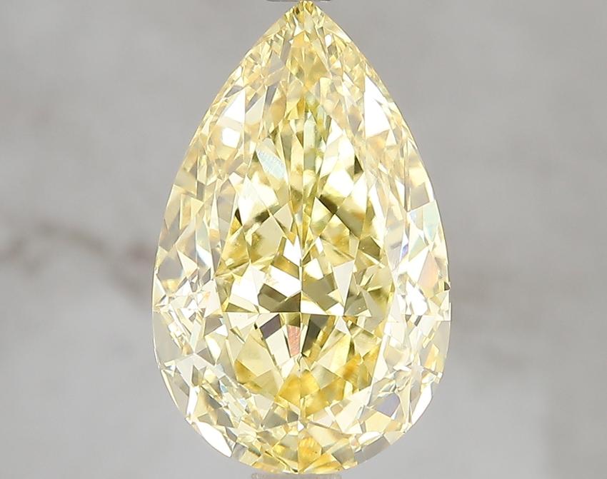5.10 Ct. Fancy Vivid Yellow Pear Lab Grown Diamond