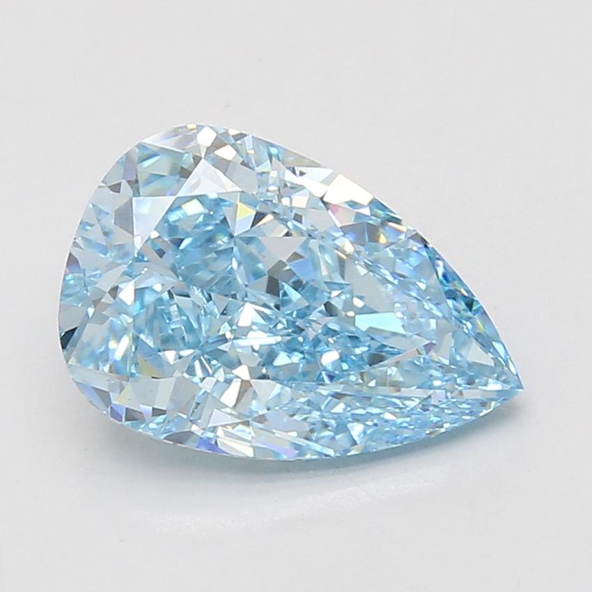 4.08 Ct. Fancy Vivid Blue Pear Lab Grown Diamond
