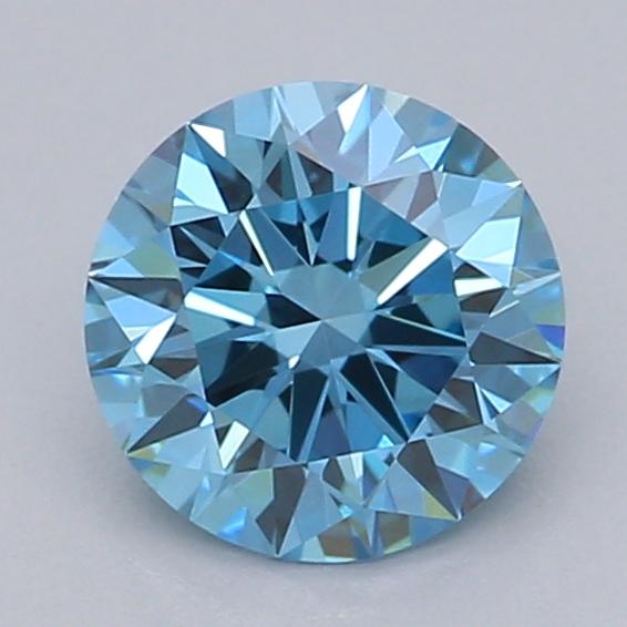 0.52 Ct. Fancy Vivid Blue Round Lab Grown Diamond