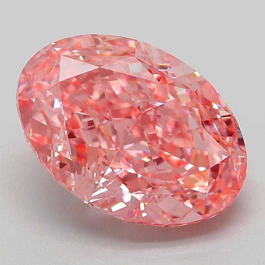 4.71 Ct. Fancy Vivid Pink Oval Lab Grown Diamond