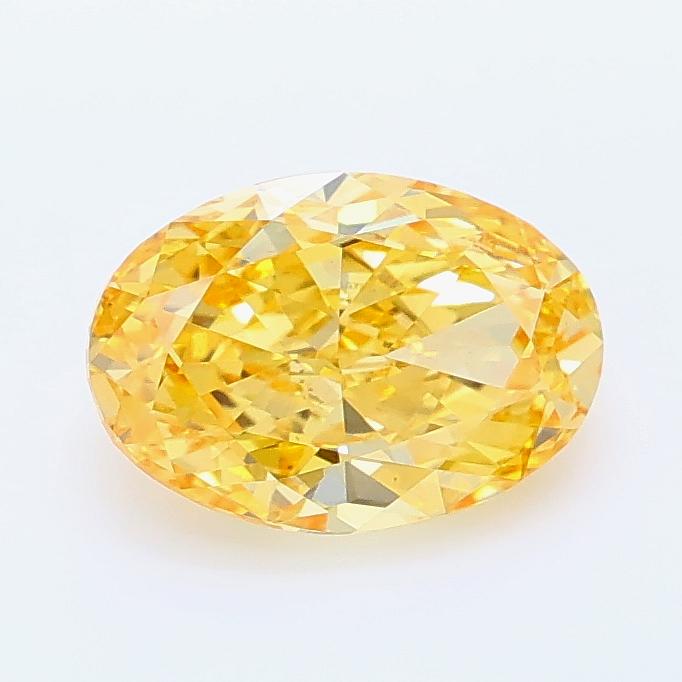 1.08 Ct. Fancy Intense Yellow Oval Lab Grown Diamond