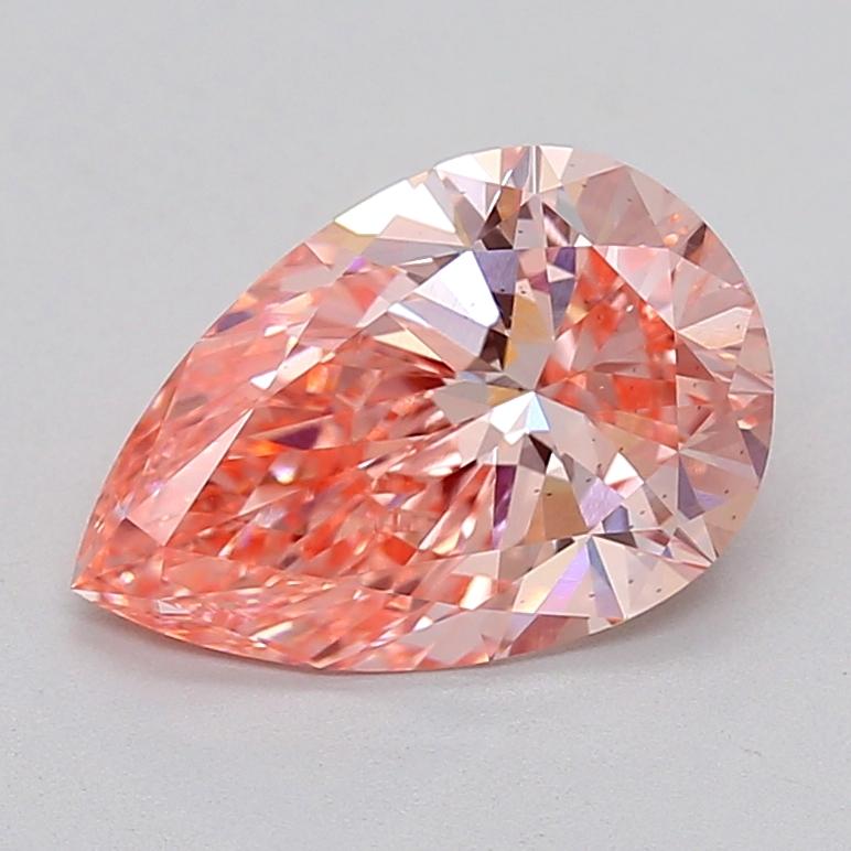 3.07 Ct. Fancy Vivid  Pink Pear Lab Grown Diamond
