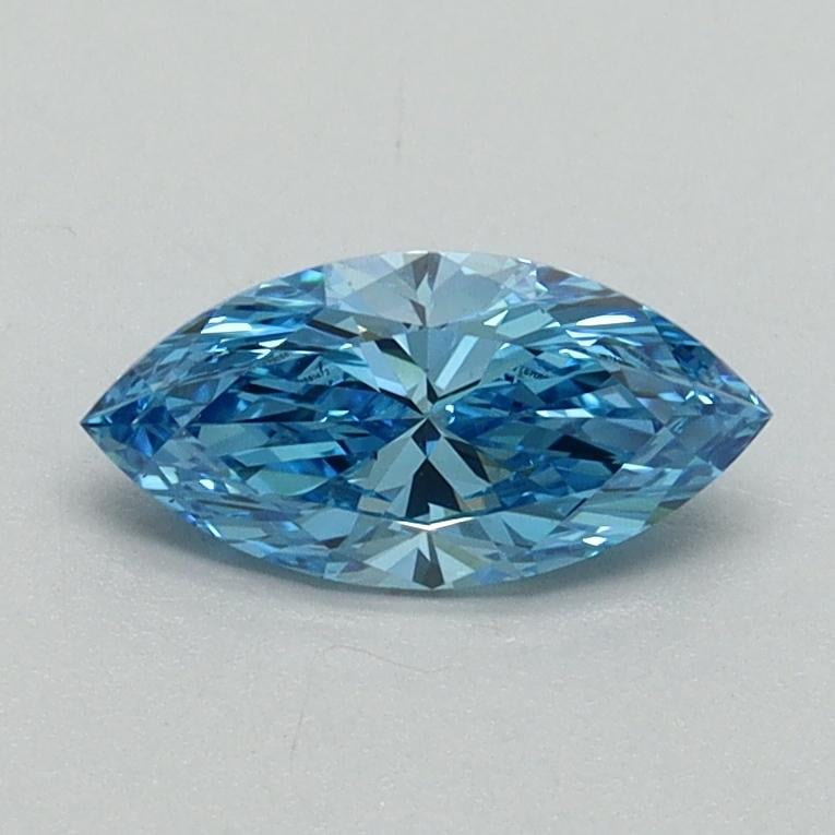 0.54 Ct. Fancy Vivid Blue Marquise Lab Grown Diamond