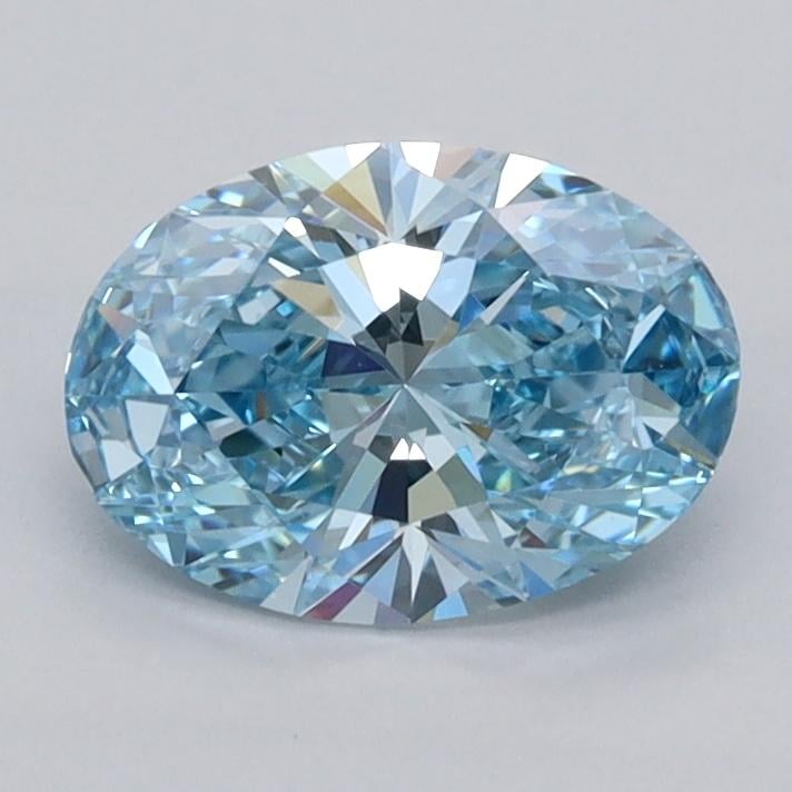 1.03 Ct. Fancy Vivid  Blue Oval Lab Grown Diamond