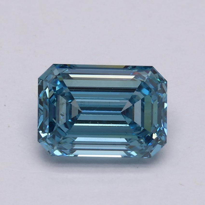 1.51 Ct. Fancy Intense Blue Emerald Lab Grown Diamond
