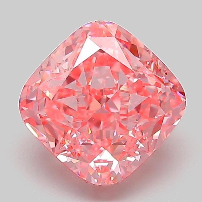 2.09 Ct. Fancy Vivid Pink Cushion Lab Grown Diamond