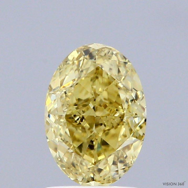 1.48 Ct. Fancy Vivid Yellow Oval Lab Grown Diamond
