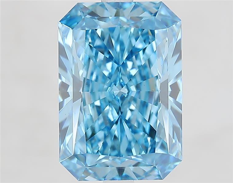 5.27 Ct. Fancy Vivid Blue Radiant Lab Grown Diamond