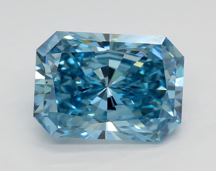 2.51 Ct. Fancy Vivid Blue Radiant Lab Grown Diamond