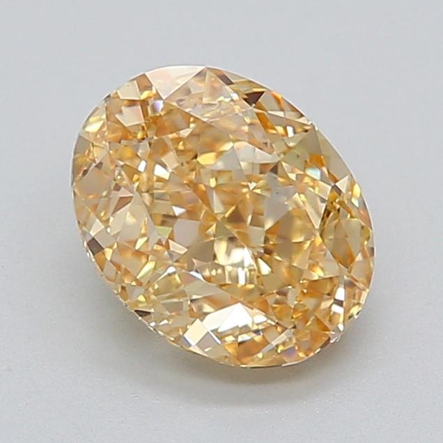 2.54 Ct. Fancy  Yellow Oval Lab Grown Diamond