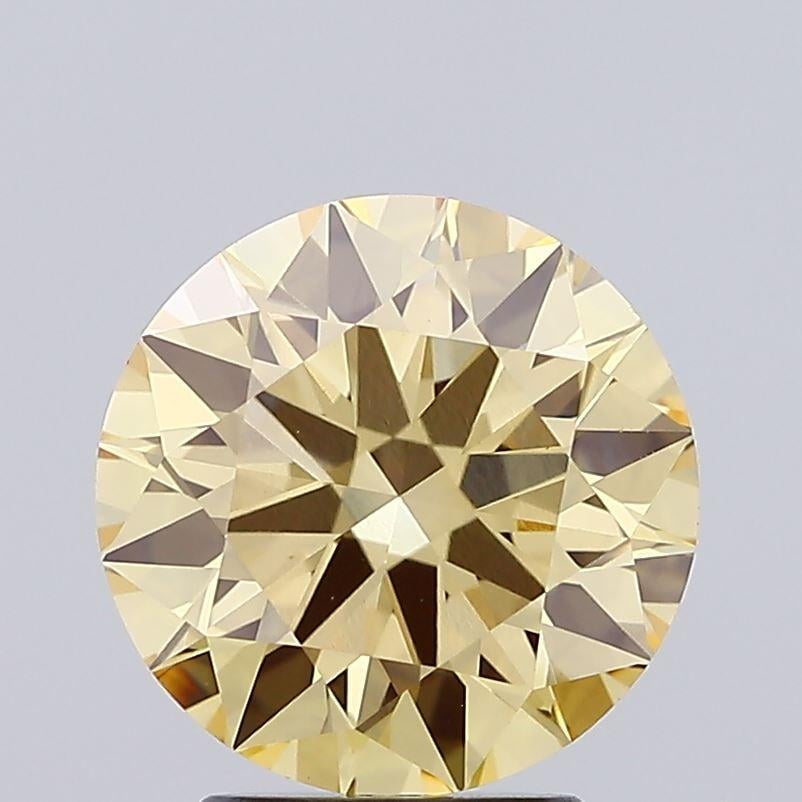 3.13 Ct. Fancy Brownish Yellow Round Lab Grown Diamond