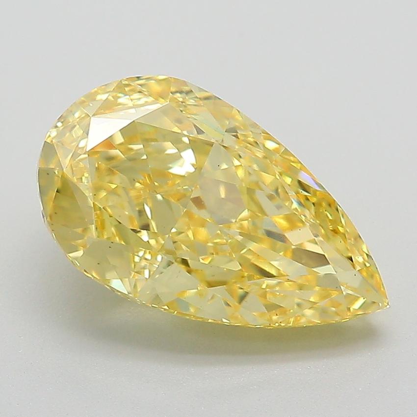 3.51 Ct. Fancy Intense Yellow Pear Lab Grown Diamond
