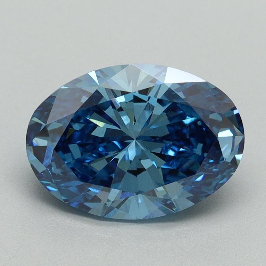 2.01 Ct. Fancy Vivid Blue Oval Lab Grown Diamond
