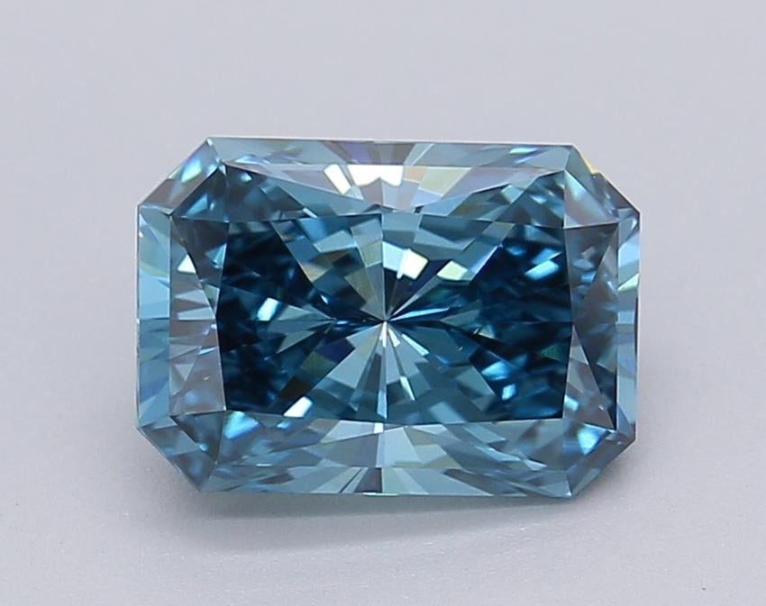 1.53 Ct. Fancy Vivid Blue Radiant Lab Grown Diamond