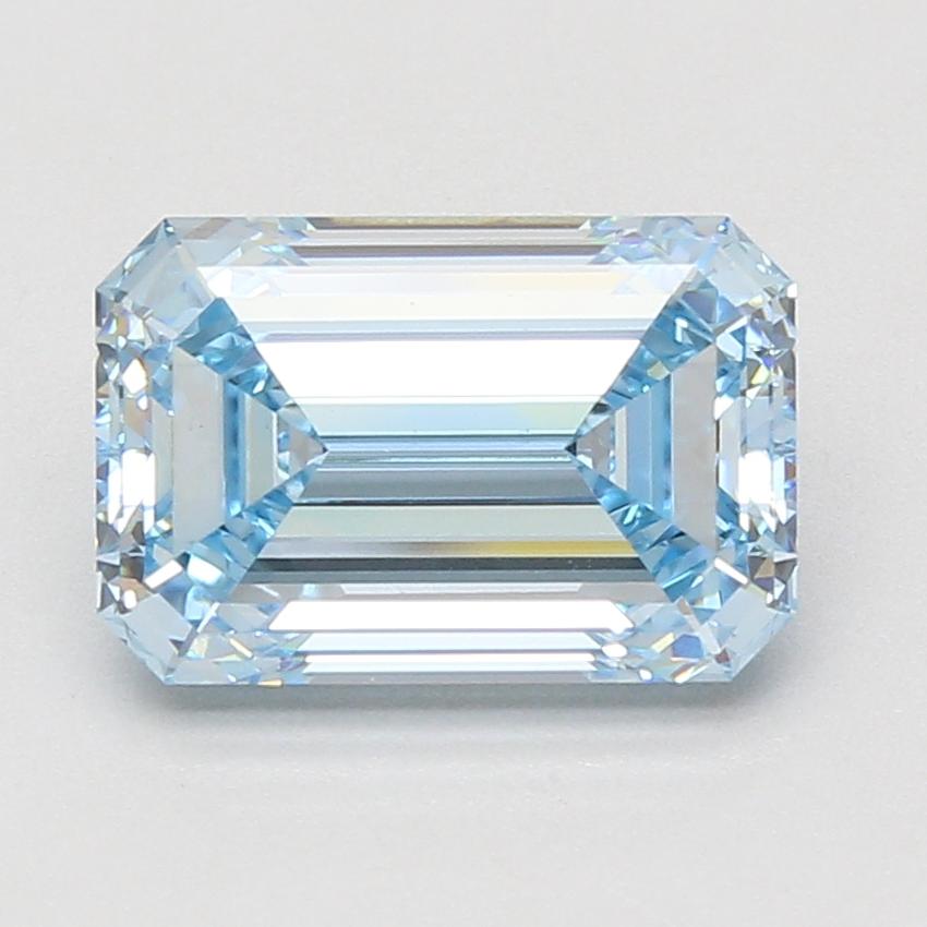 4.10 Ct. Fancy Intense Blue Emerald Lab Grown Diamond