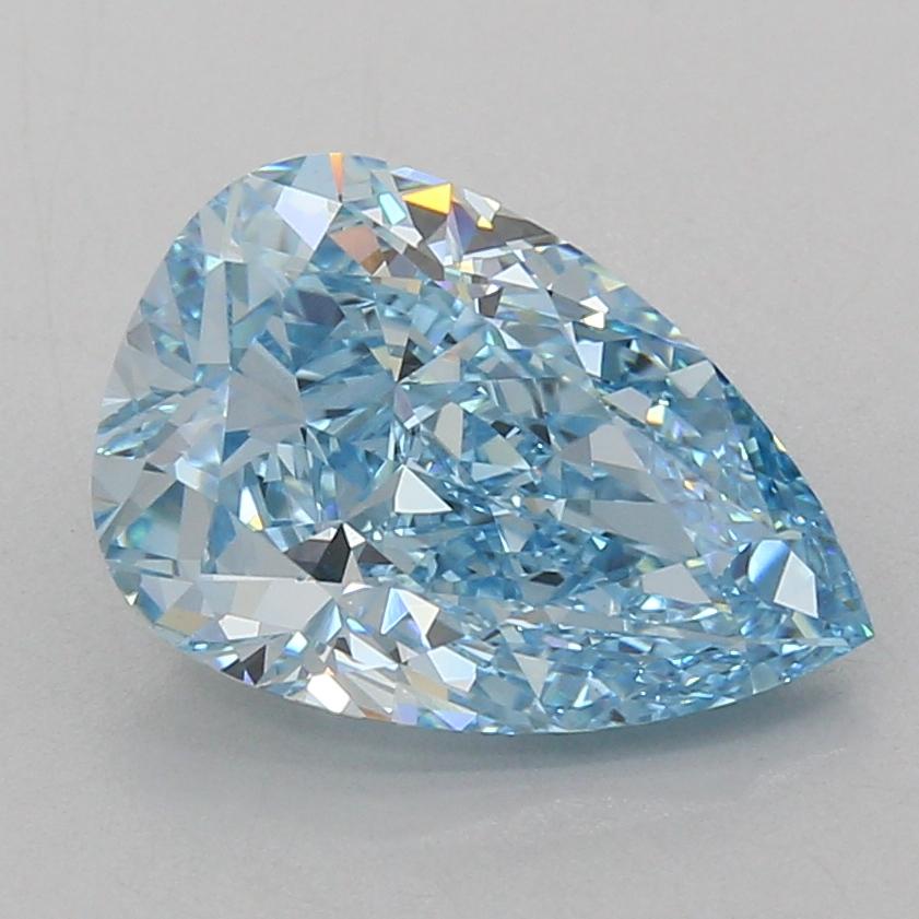 4.09 Ct. Fancy Vivid Blue Pear Lab Grown Diamond