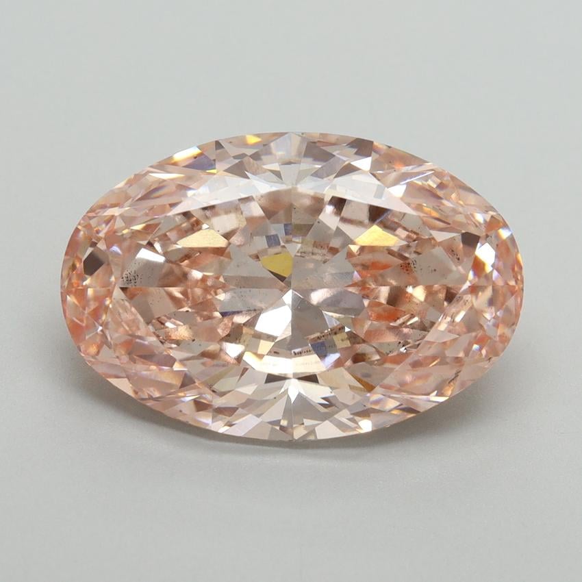 6.73 Ct. Fancy Intense Pink Oval Lab Grown Diamond