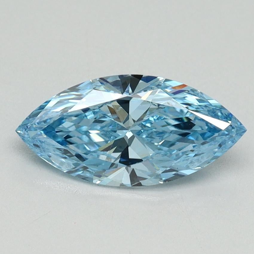 1.00 Ct. Fancy Vivid Blue Marquise Lab Grown Diamond
