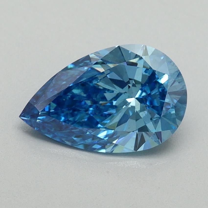1.19 Ct. Fancy Vivid Blue Pear Lab Grown Diamond