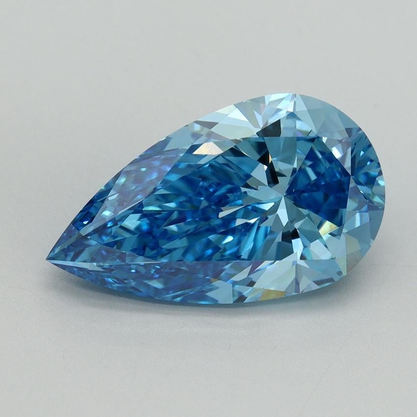 4.23 Ct. Fancy Vivid Blue Pear Lab Grown Diamond