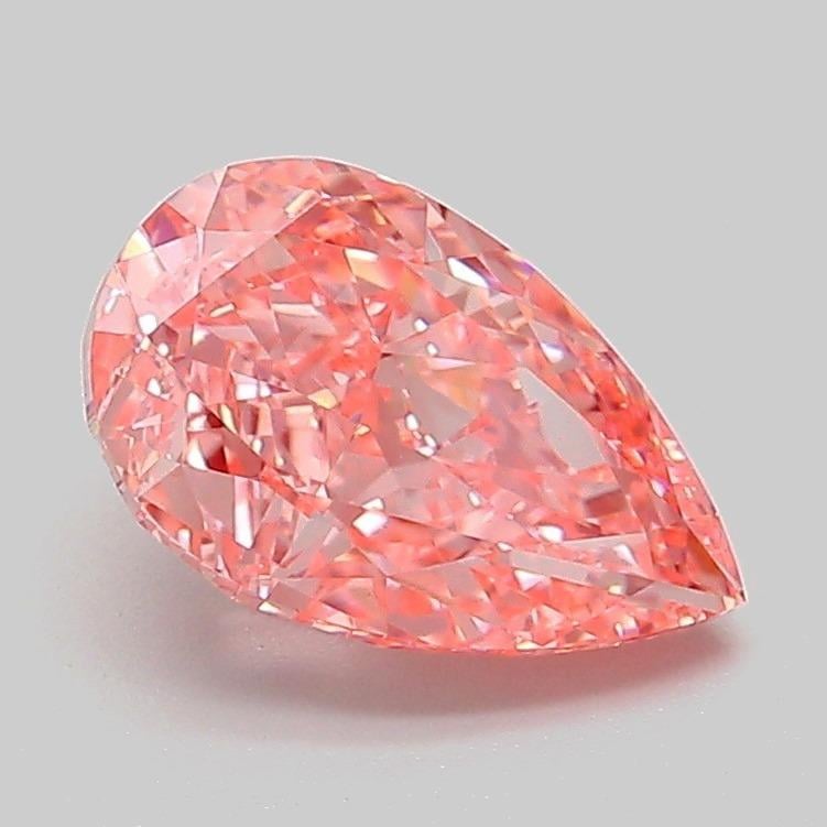 1.59 Ct. Fancy Vivid Pink Pear Lab Grown Diamond