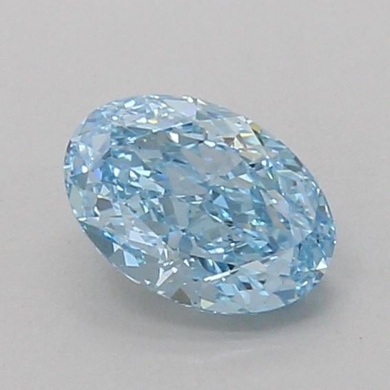 0.91 Ct. Fancy Vivid Blue Oval Lab Grown Diamond
