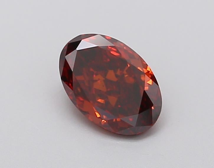 0.63 Ct. Fancy Deep  Orange Oval Lab Grown Diamond