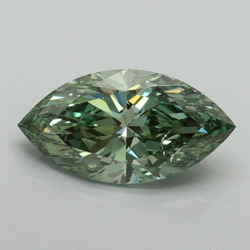 2.00 Ct. Fancy Vivid Pacific Green Marquise Lab Grown Diamond