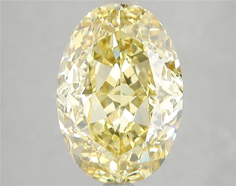 5.08 Ct. Fancy Vivid Yellow Oval Lab Grown Diamond