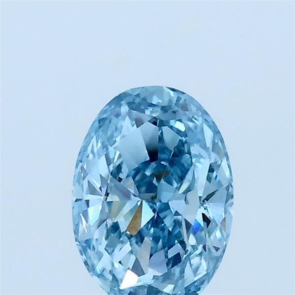0.65 Ct. Fancy Vivid Blue Oval Lab Grown Diamond