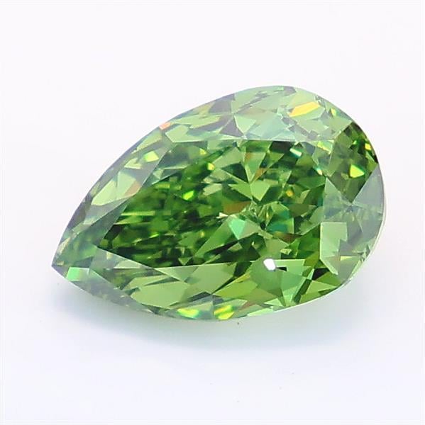 1.66 Ct. Fancy Vivid Green Pear Lab Grown Diamond