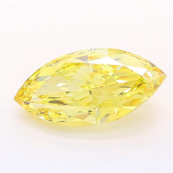 3.46 Ct. Fancy Vivid Yellow Marquise Lab Grown Diamond