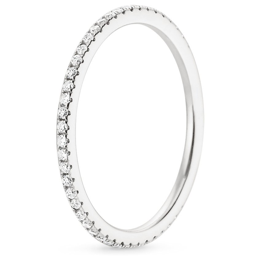 18K White Gold Whisper Eternity Diamond Ring (1/4 ct. tw.), large side view
