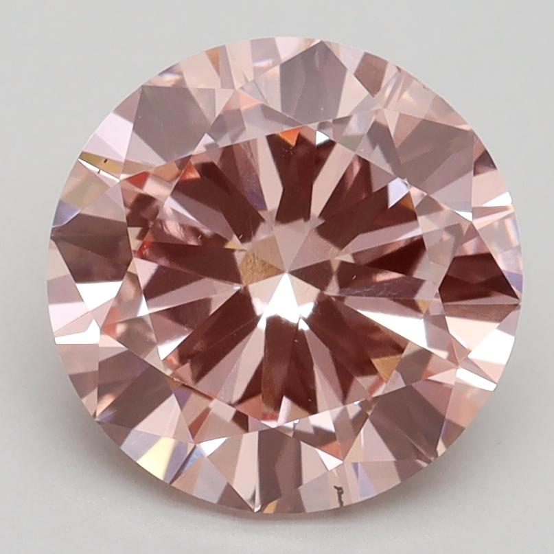 3.00 Ct. Fancy Intense Pink Round Lab Grown Diamond