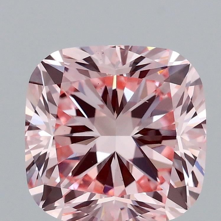 3.06 Ct. Fancy Intense Pink Cushion Lab Grown Diamond
