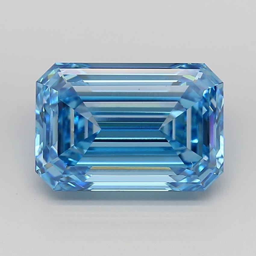 6.01 Ct. Fancy Vivid  Blue Emerald Lab Grown Diamond