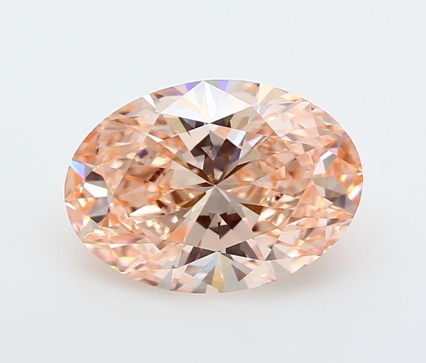 3.57 Ct. Fancy Intense  Pink Oval Lab Grown Diamond
